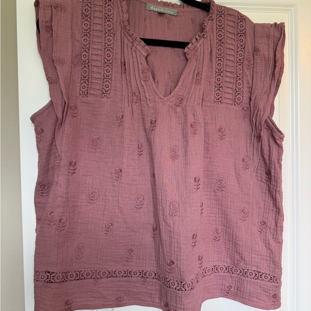 Daniel Rainn Pink Embellished Blouse